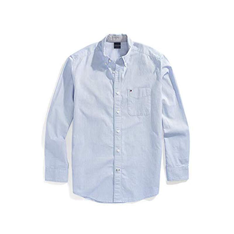 Tommy Hilfiger Adaptive Button Shirt Regular Fit in Blue for