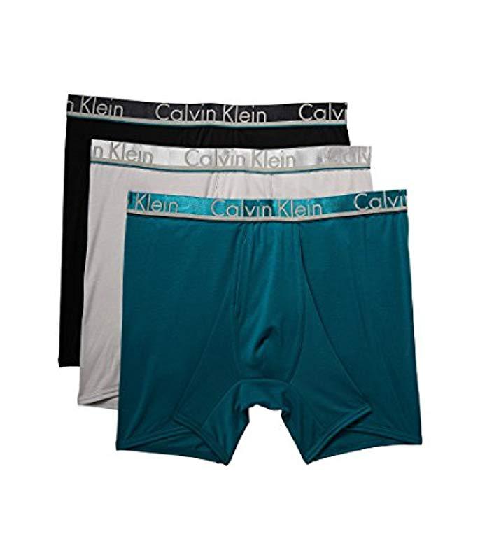 Lyst - Calvin Klein Underwear Comfort Microfiber Boxer Briefs in Green ...