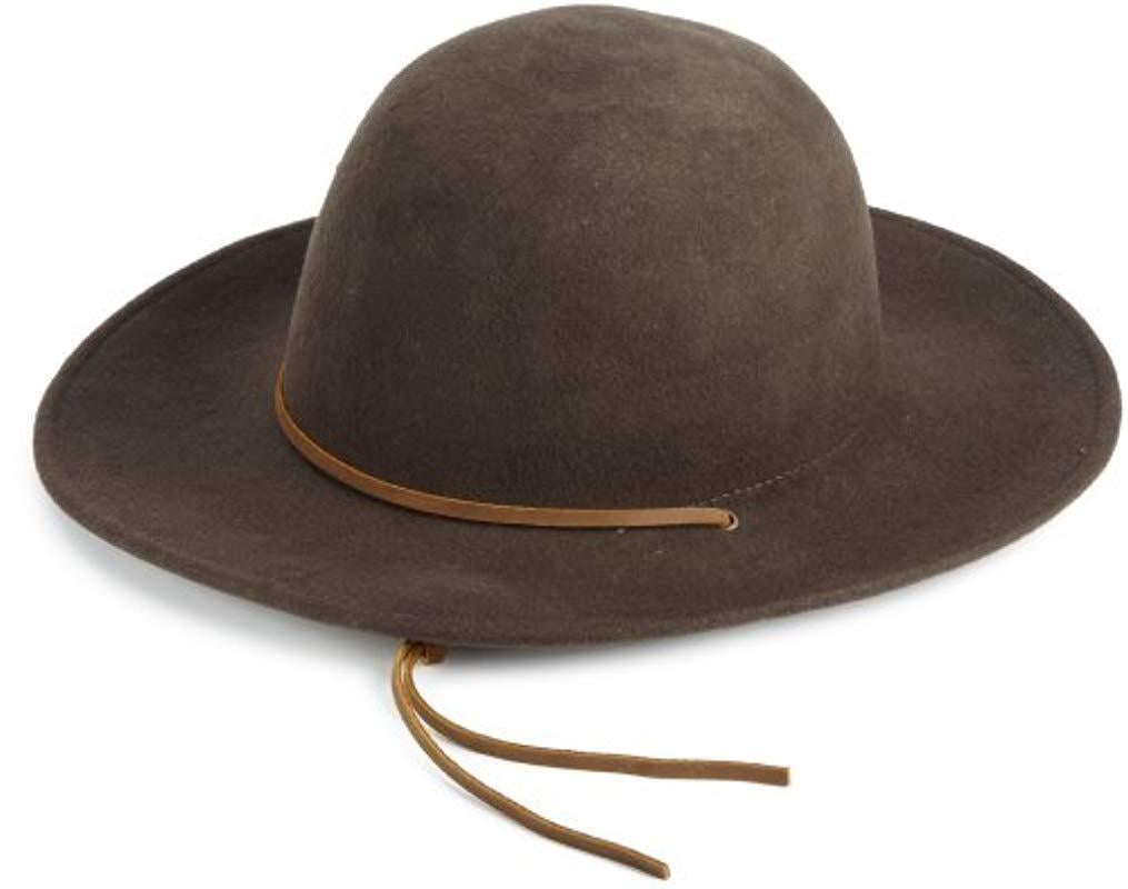 Brixton Tiller Wide Brim Felt Fedora Hat In Brown For Men Lyst 2208