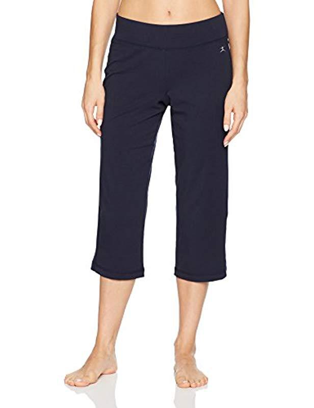 Lyst - Danskin Sleek Fit Yoga Crop Pant in Blue - Save 5.555555555555557%