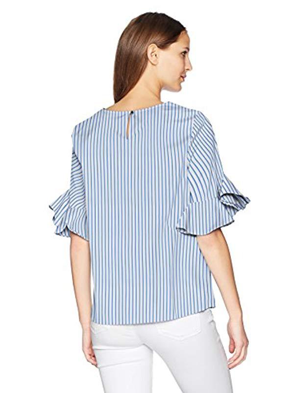 calvin klein ruffle sleeve blouse