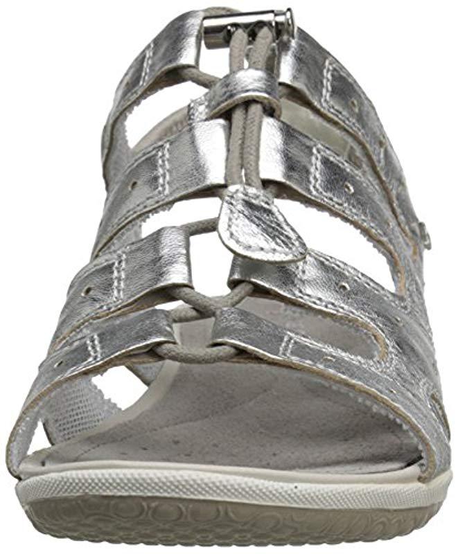 Lyst - Geox D Sandal Vega Fisherman Sandal in Metallic