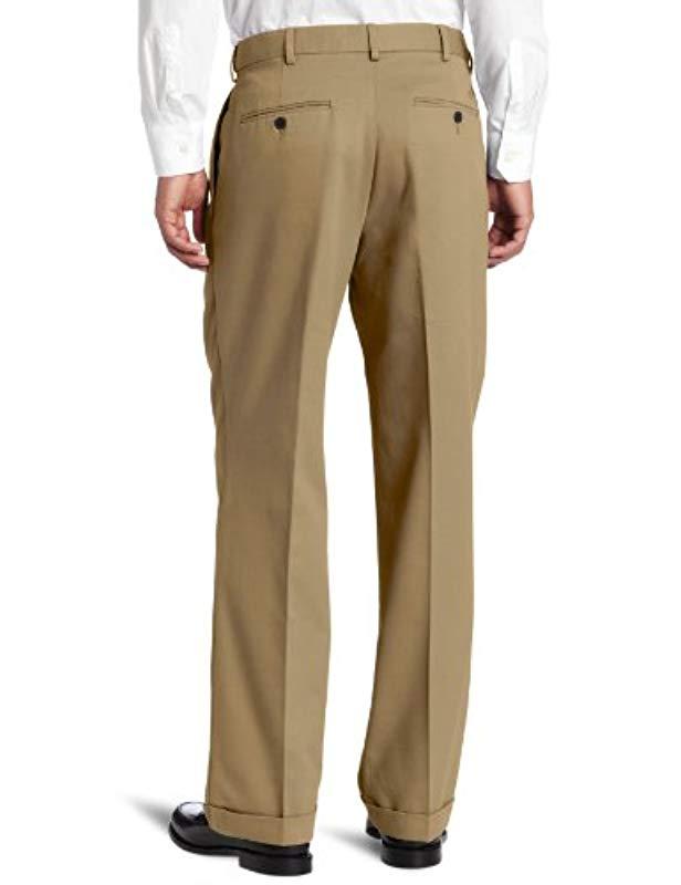 Dockers Comfort-waist Pleated Khaki Pant in Natural for Men - Lyst