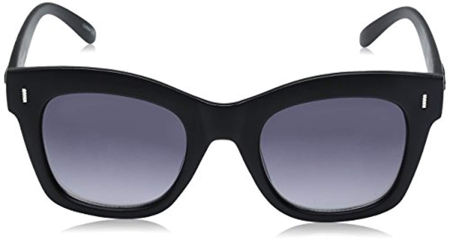 Lyst Steve Madden Olivia Retro Square Sm863141 Square Sunglasses in Black