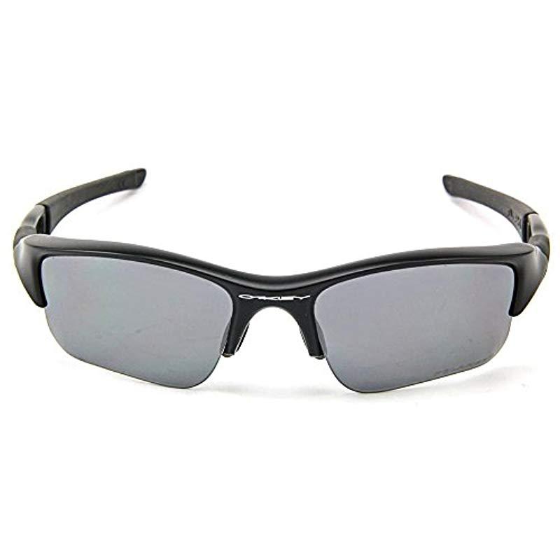 Oakley Flak Jacket Xlj Polarized Rectangular Sunglasses Matte Black