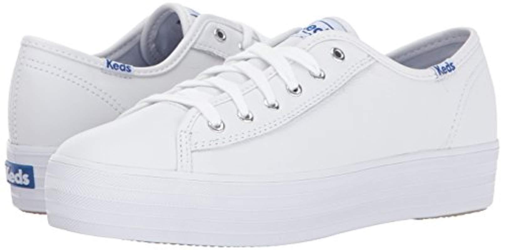 Keds Triple Kick Leather Fashion Sneaker in White - Lyst