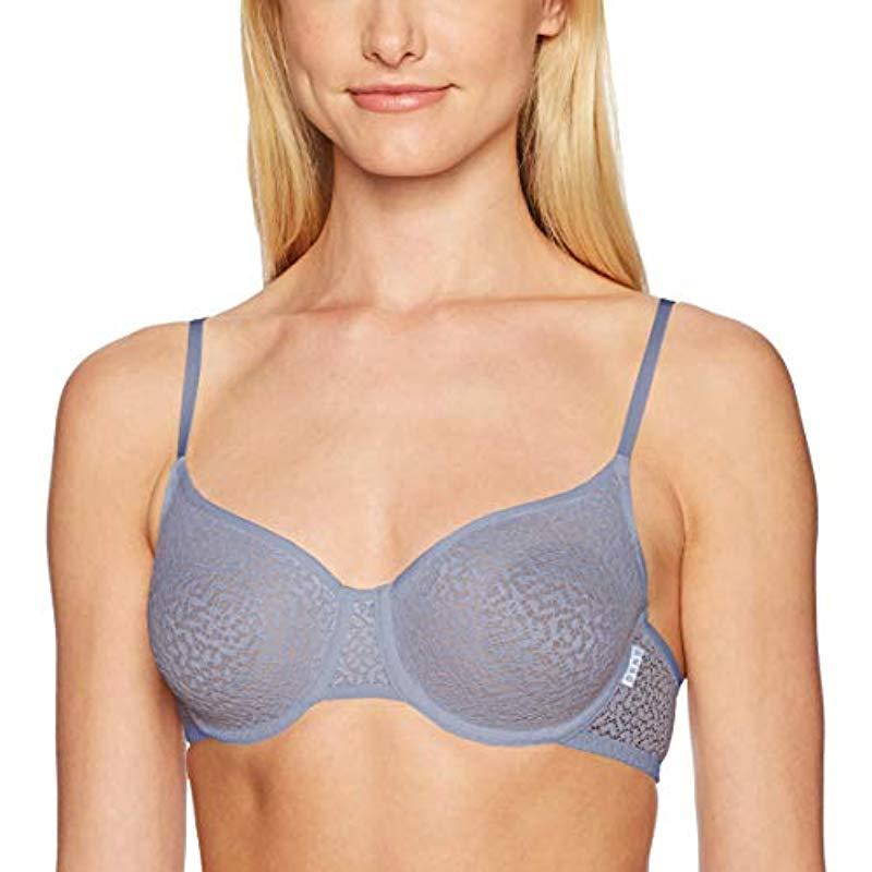 Dkny Modern Lace Unlined Demi Bra In Blue Lyst 