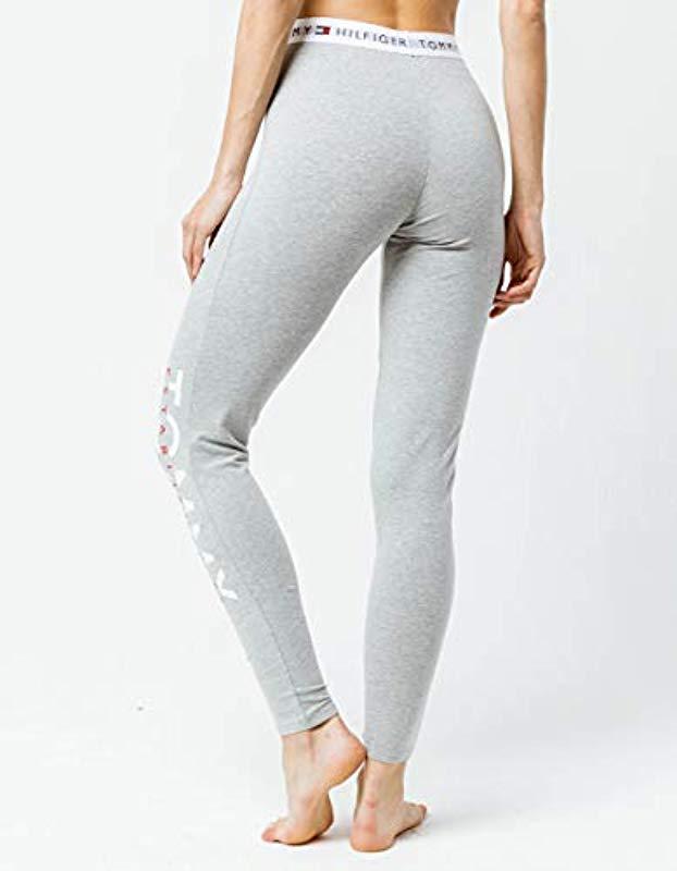 tommy hilfiger lounge logo jogging bottoms grey