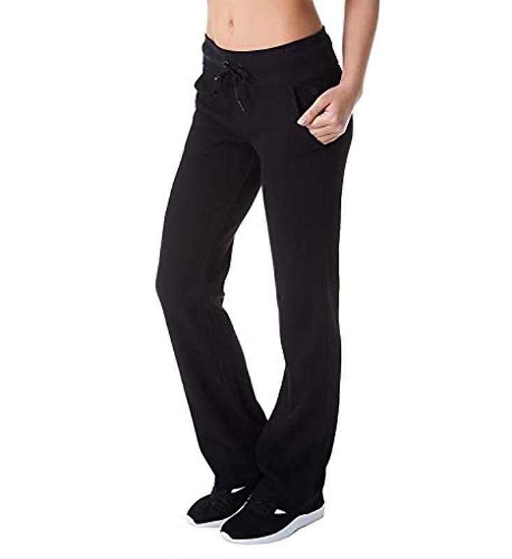 Calvin Klein Thermal Wide Leg Pant in Black - Lyst
