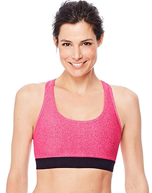 Lyst Hanes Sport Compression Racerback Sports Bra