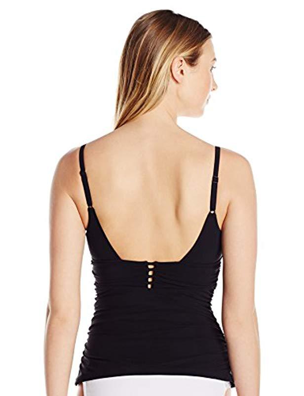 Lyst - Gottex Keyhole V-neck Tankini Top Swimsuit in Black