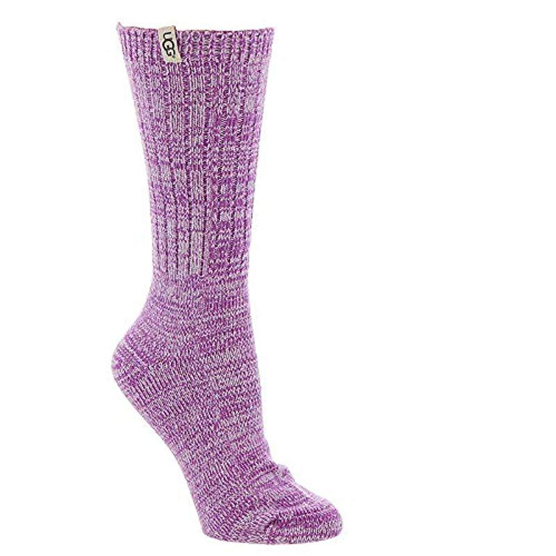 Lyst - UGG Rib Knit Slouchy Crew Sock in Purple