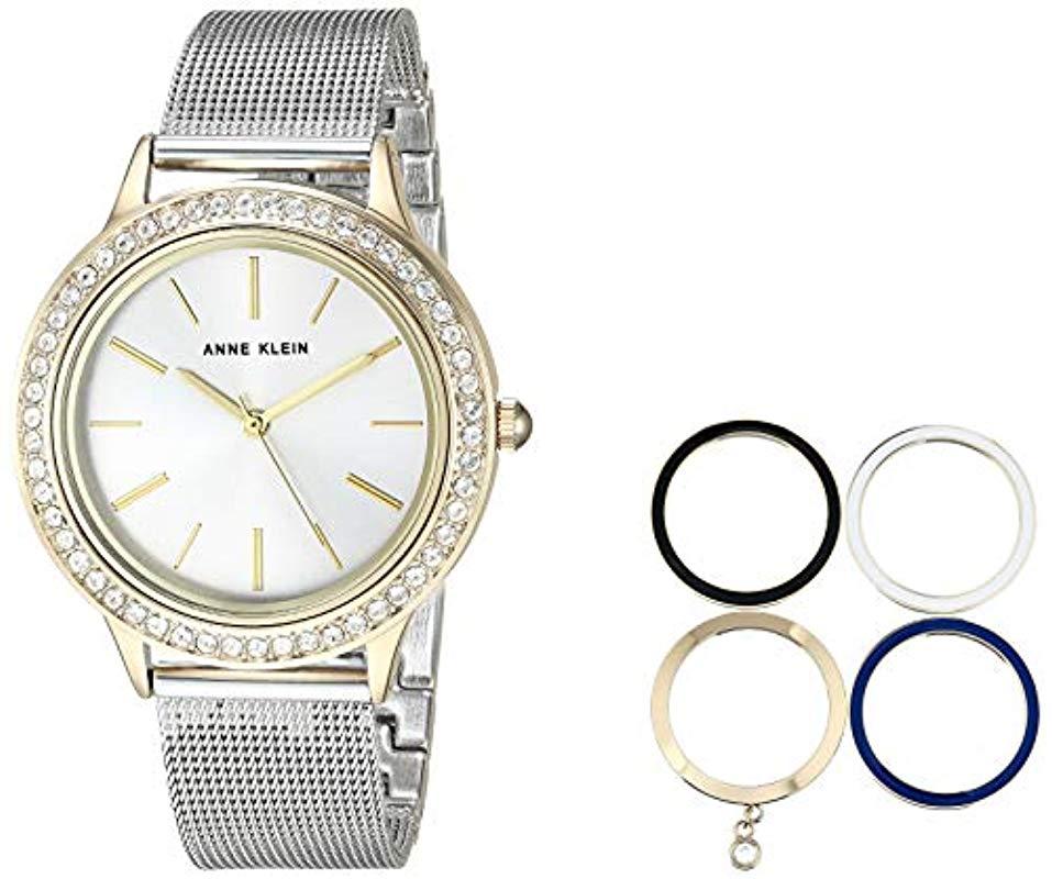 Anne Klein Bracelet Watch And Interchangeable Bezel Set in Metallic Lyst