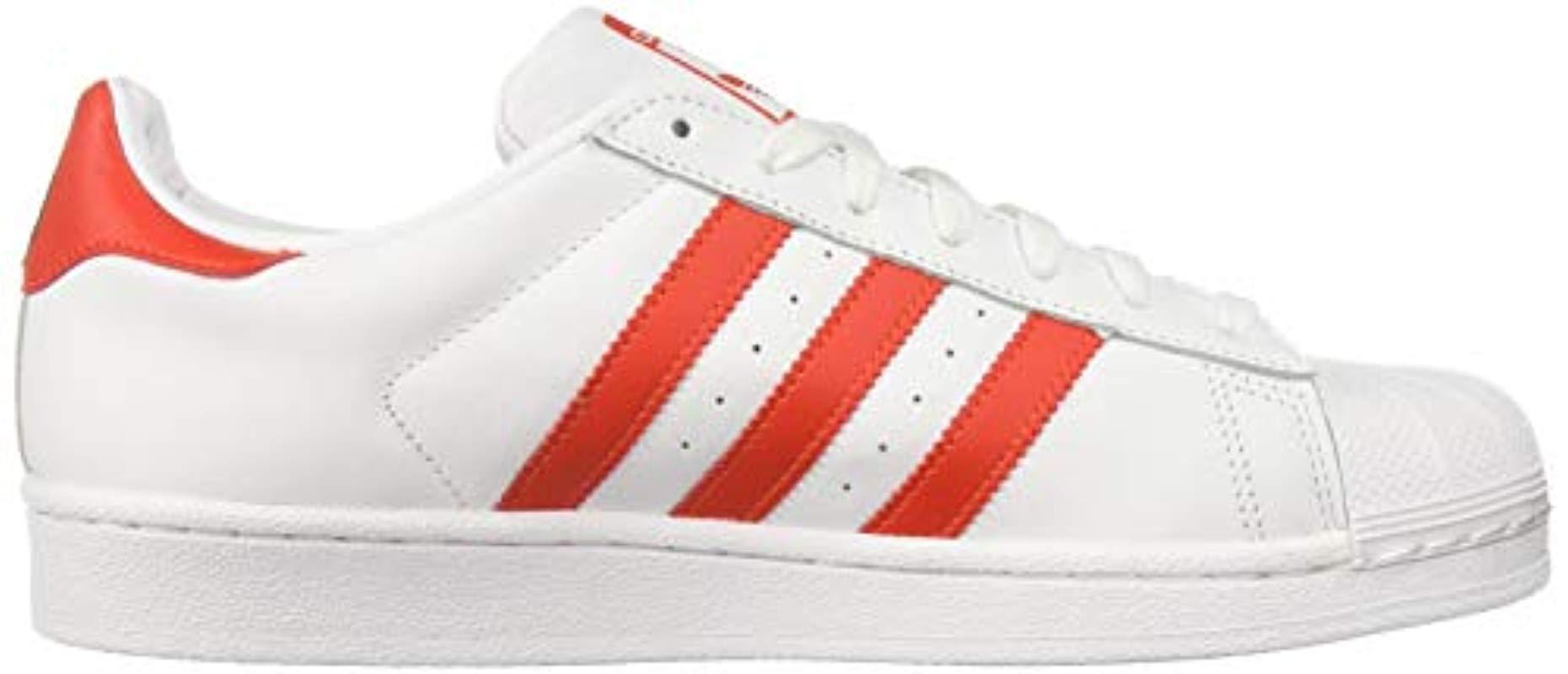 adidas Originals Superstar Shoes Running, White/active Red/black, 8.5 M ...