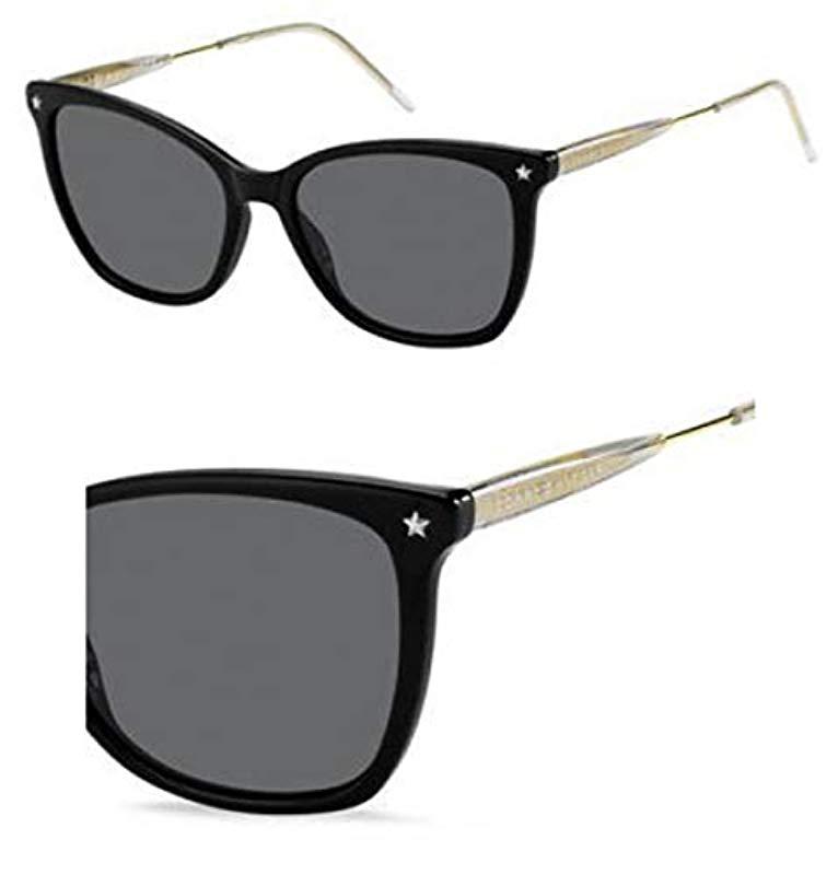 Tommy Hilfiger Th1647s Cateye Sunglasses, Black, 54 Mm in Black Lyst