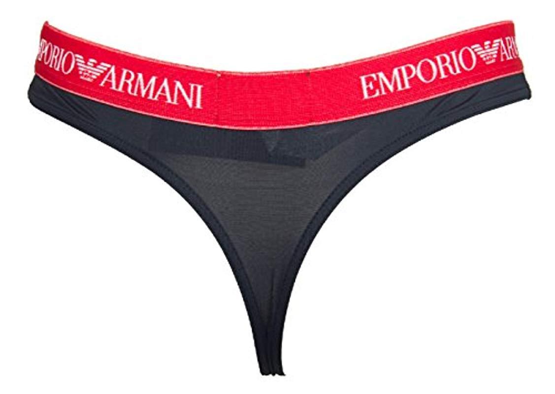 Emporio Armani Essential Microfiber Thong for Men Lyst