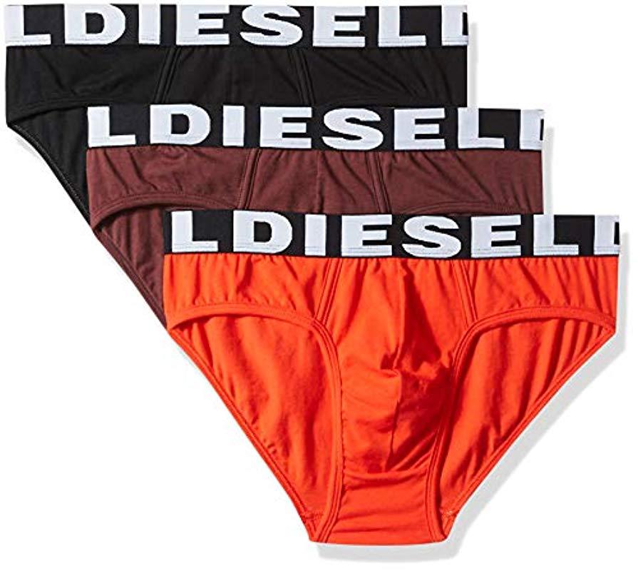 DIESEL 3pack Andre Cotton Stretch Briefs in Black for Men Lyst