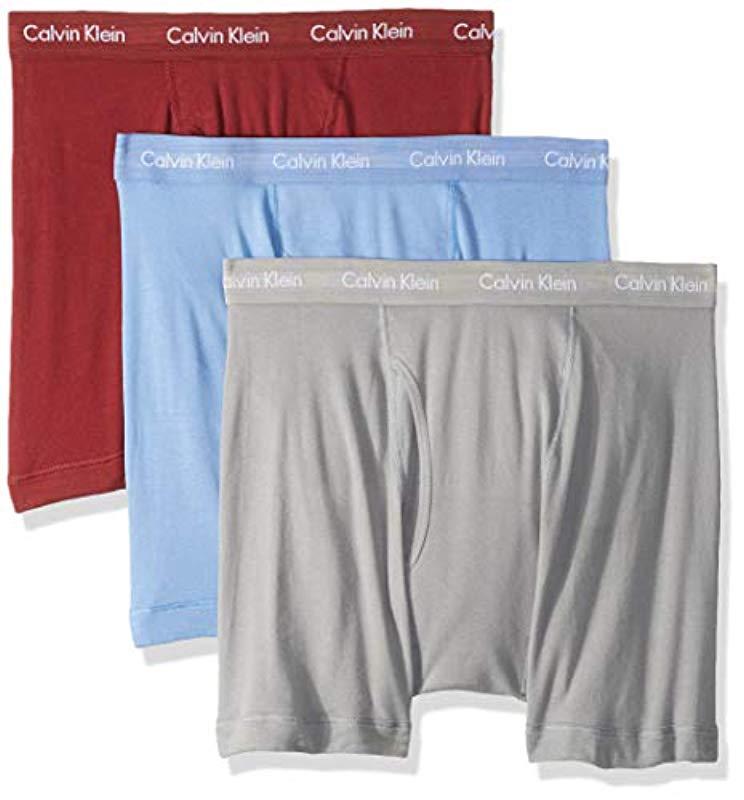 Calvin Klein Cotton Classics Multipack Boxer Briefs in Blue for Men - Lyst