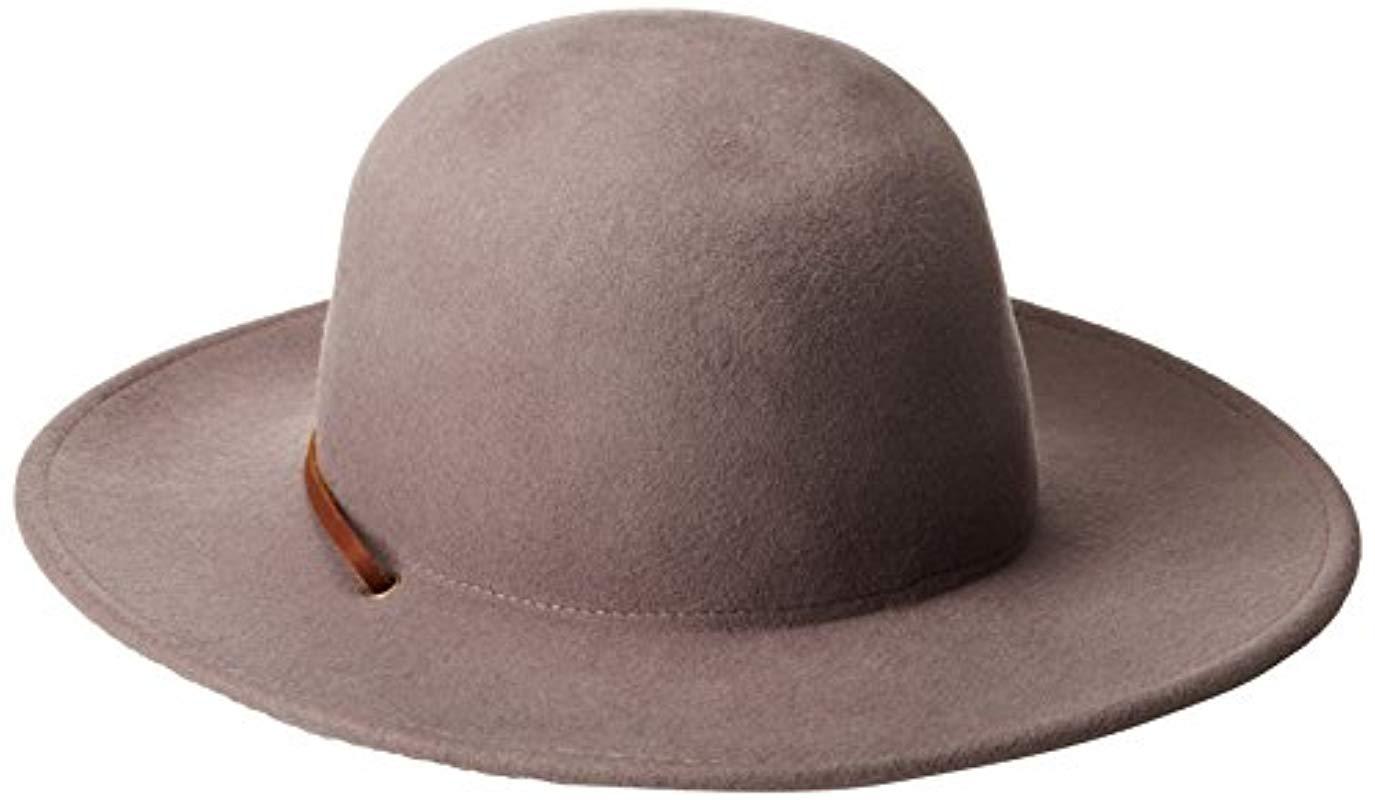 Lyst Brixton Tiller Wide Brim Felt Fedora Hat In Natural For Men 1082