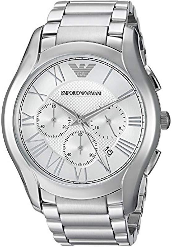 Emporio Armani Dress Watch Quartz Stainlesssteel Strap, Silver, 23