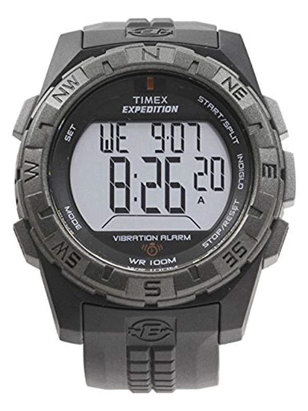 Timex T49851 Expedition Vibration Alarm Black Resin Strap Watch in ...