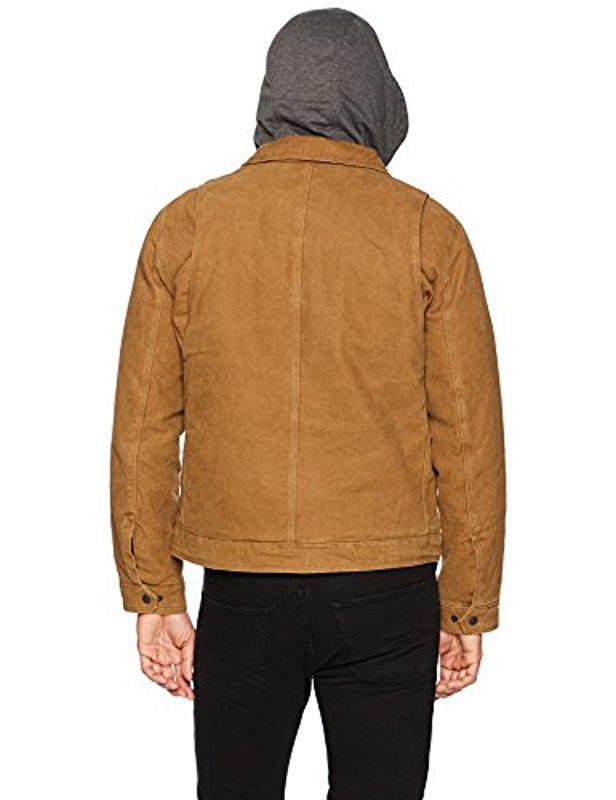 Levi's Cotton Canvas Trucker Jacket With Removable Hood in Brown for ...