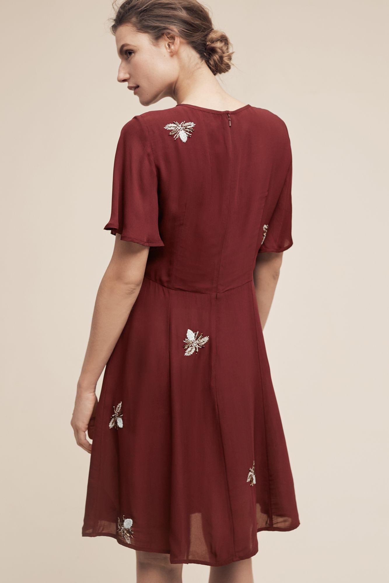 Moulinette Soeurs Beaded Firefly Dress Purple Lyst Gallery Previously Sold At Anthropologie