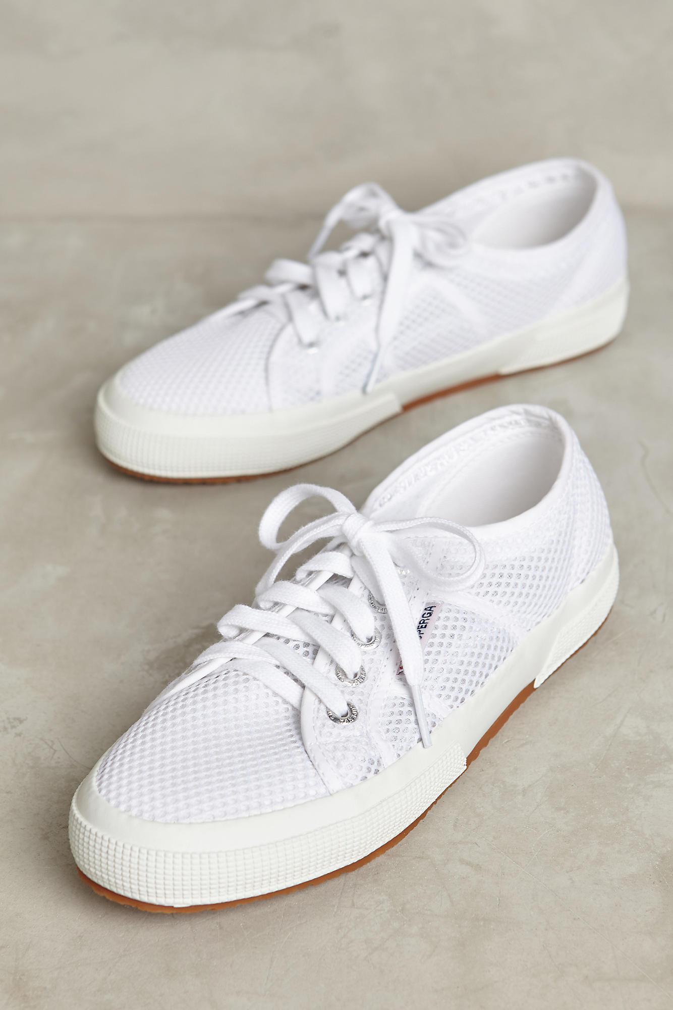 Lyst - Superga Mesh Sneakers in White