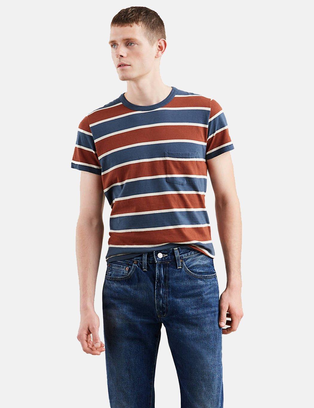 Levi's Levis Vintage 1960's Casual Stripe T-shirt in Blue ...