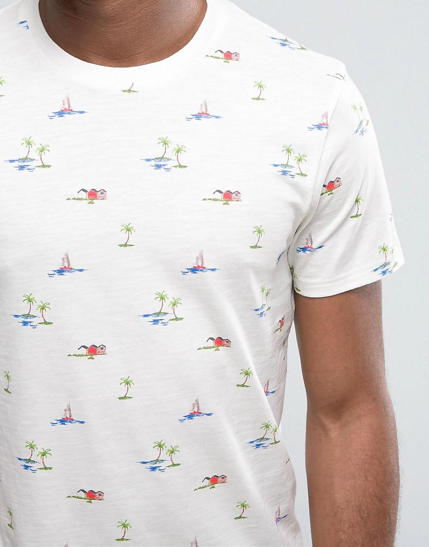 threadbare small palm tree print t shirt in for lyst threadbare small palm tree print t shirt in for lyst