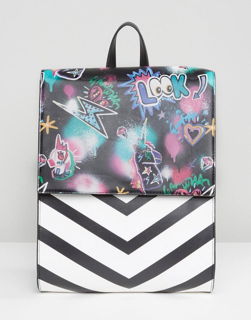 Image result for ASOS Graffiti Print Backpack