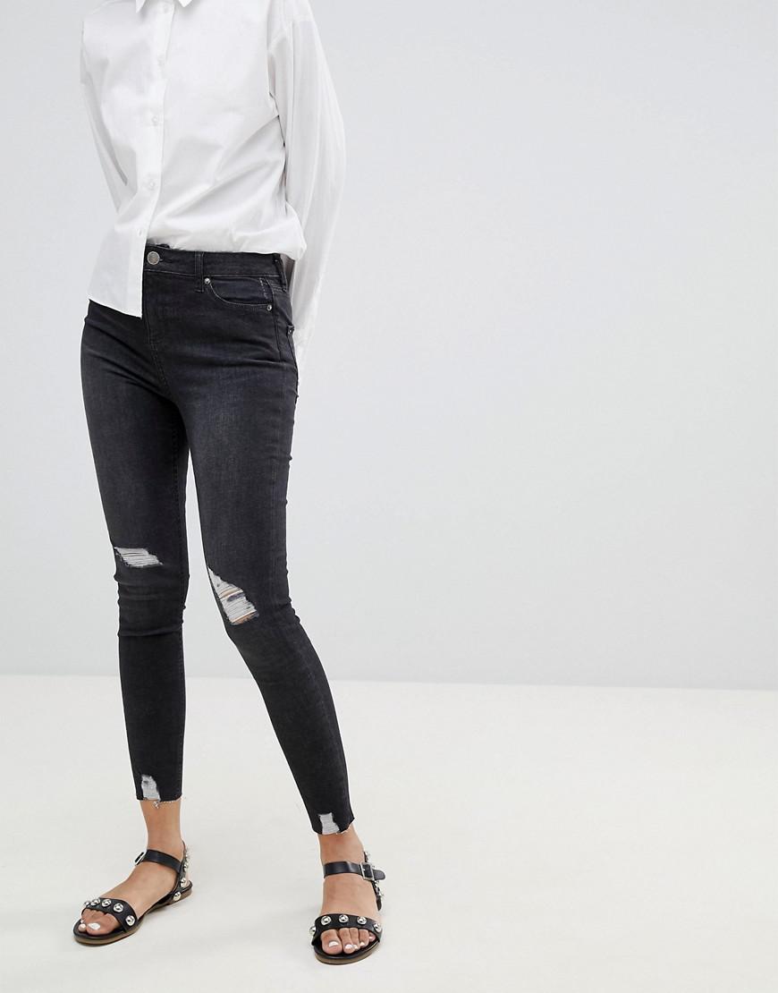 Jeans Desgastado Miss Selfridge Detalle En Skinny Lyst Negro Lizzie 1F3uTlKJc