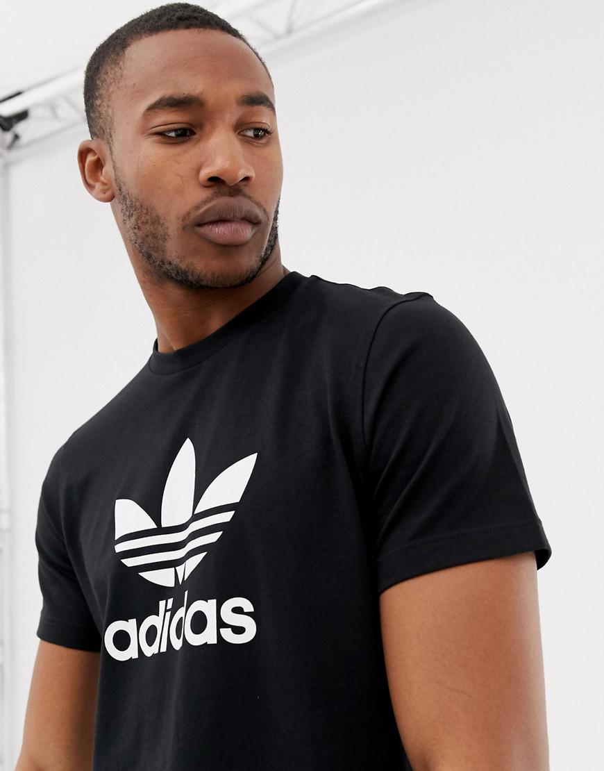 Lyst - Adidas Originals Adicolor T-shirt With Trefoil Logo In Black ...