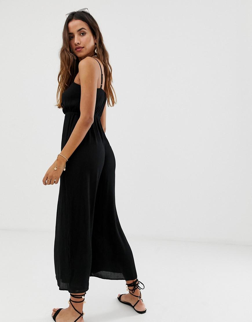 black cami jumpsuit