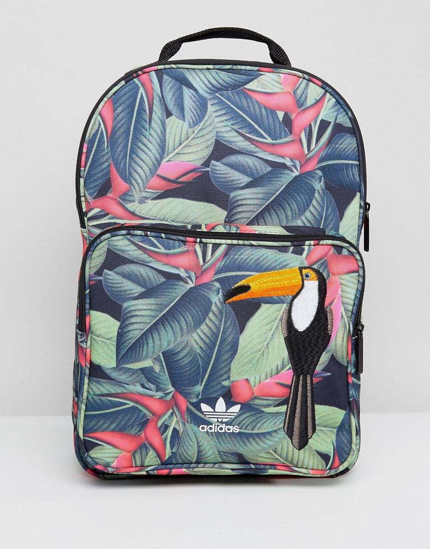 patterned adidas backpack