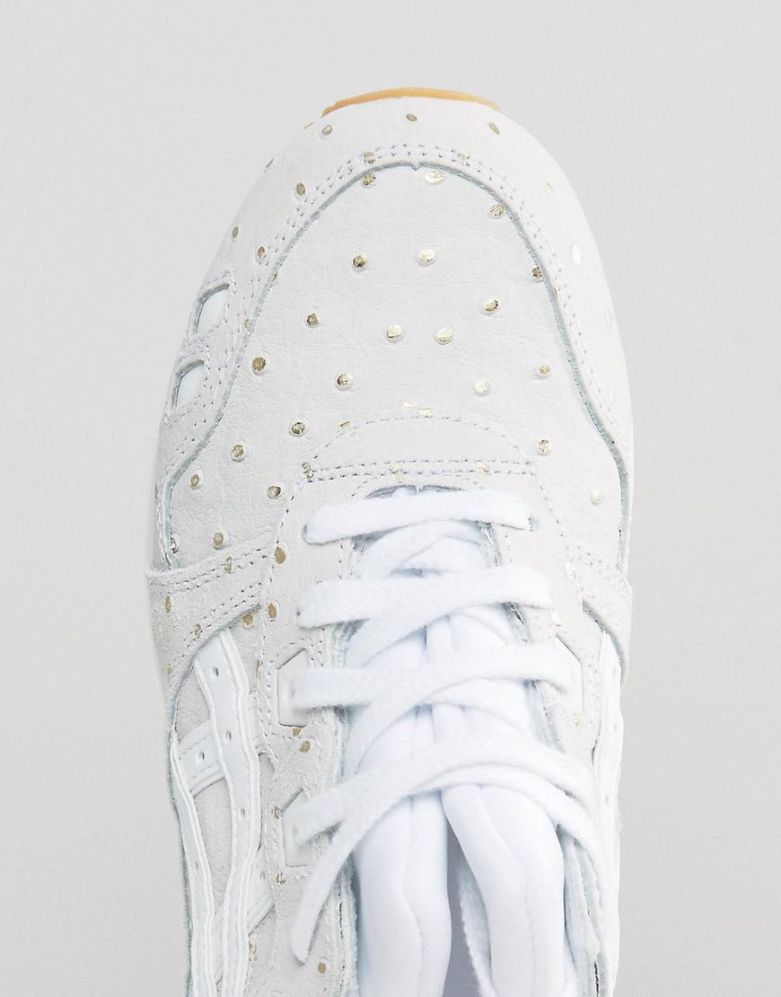 asics suede gel-lyte iii sneakers with metallic dots in off white asics suede gel-lyte iii sneakers with metallic dots in off white