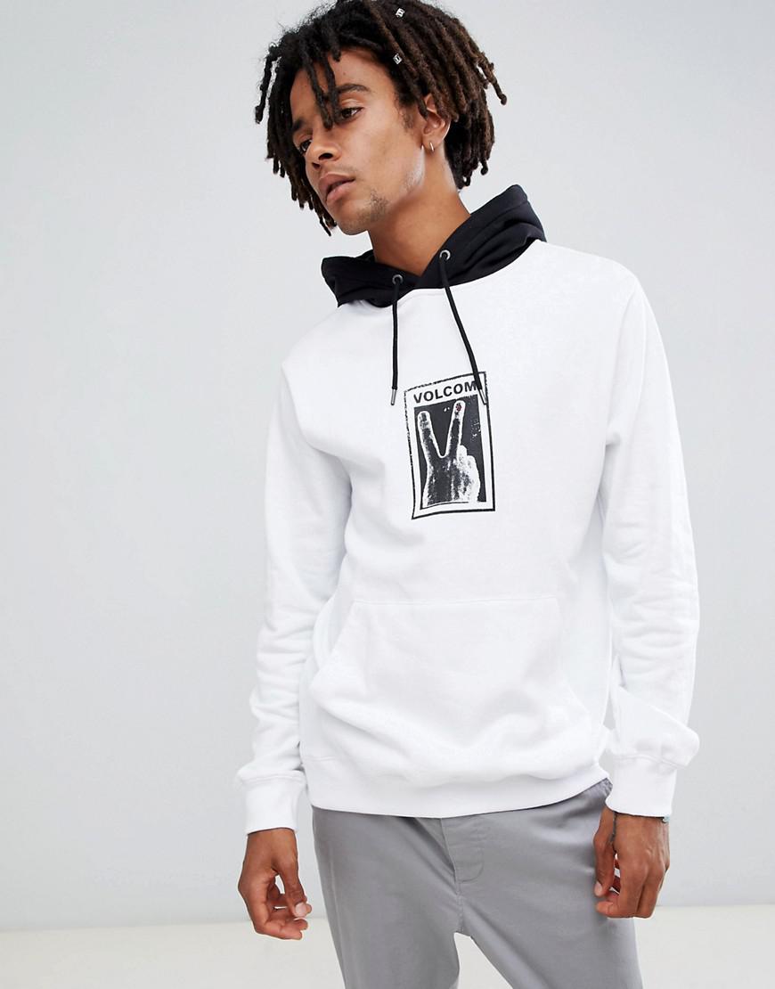 Volcom Reload Hoodie With Print In White in White for Men - Lyst