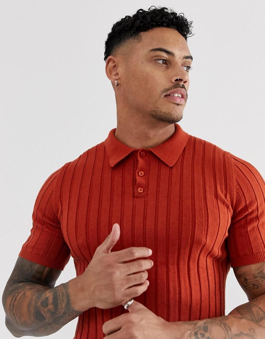 ribbed polo shirt men