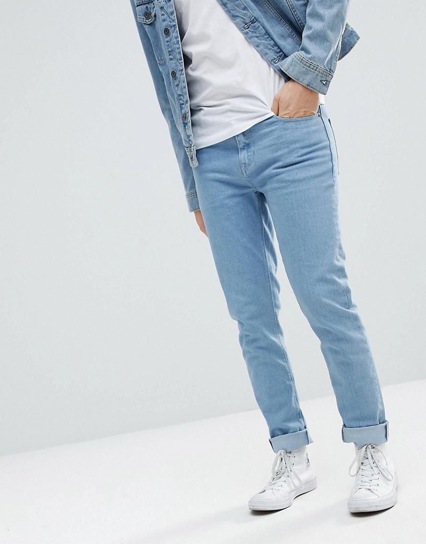 Lyst - Asos Skinny Jeans In Flat Light Wash in Blue for Men