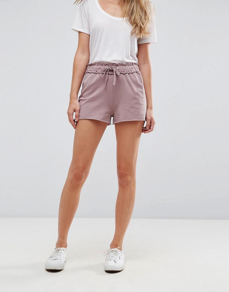 sweat shorts raw hem