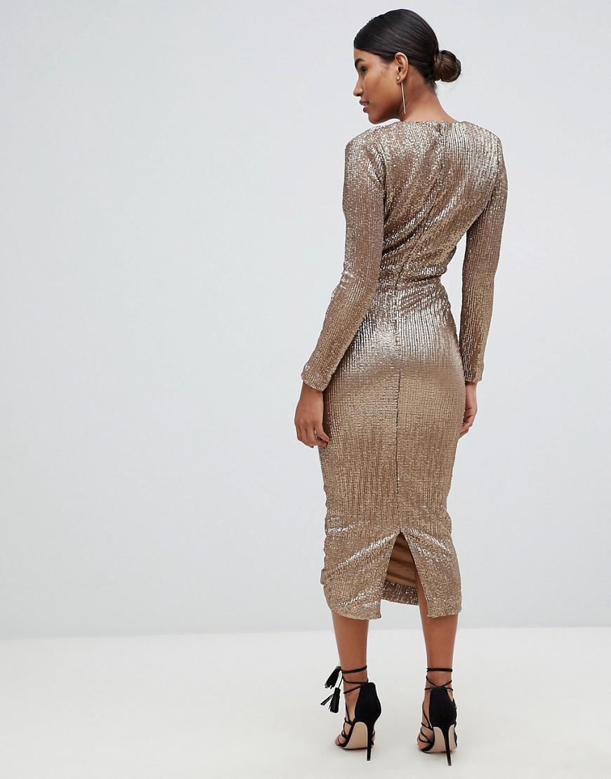 lavish alice sequin midi dress