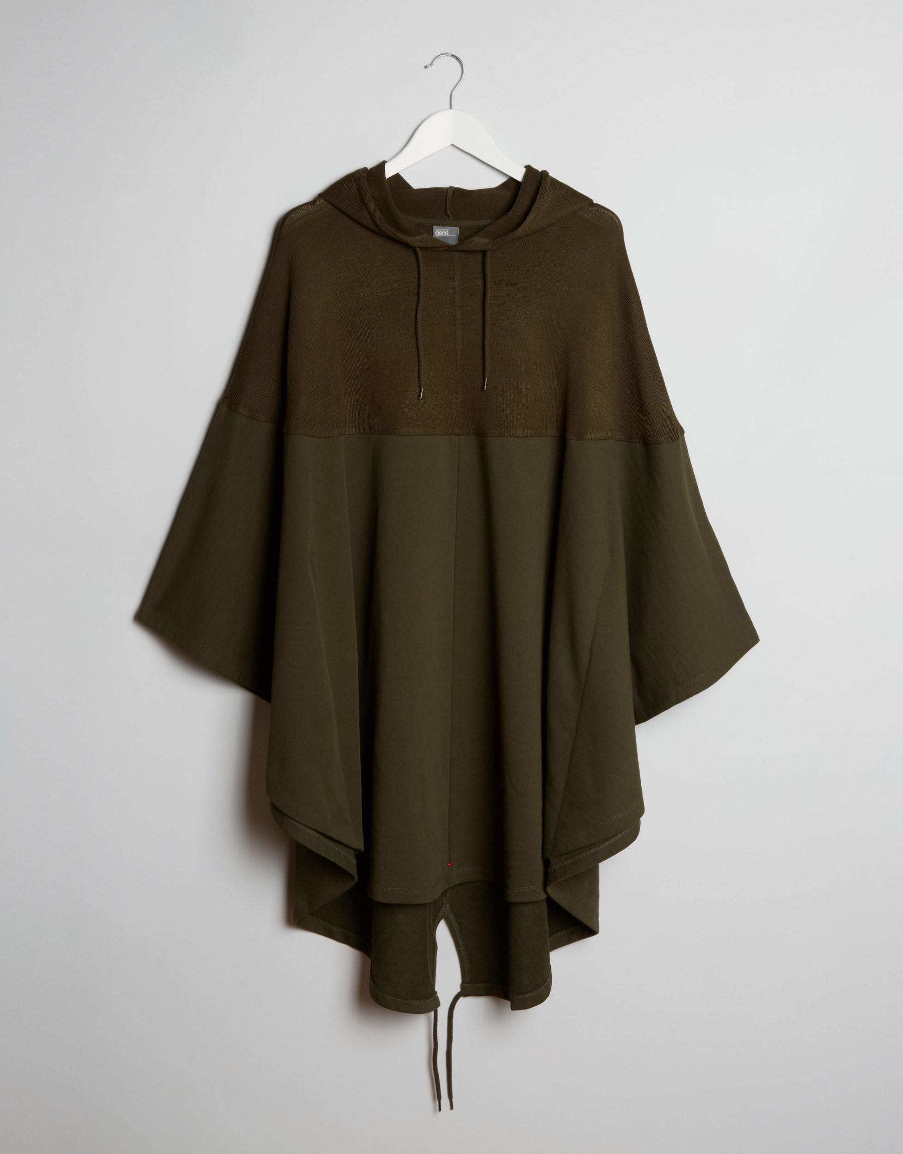 Lyst - Asos Hooded Poncho In Khaki - Green in Green for Men