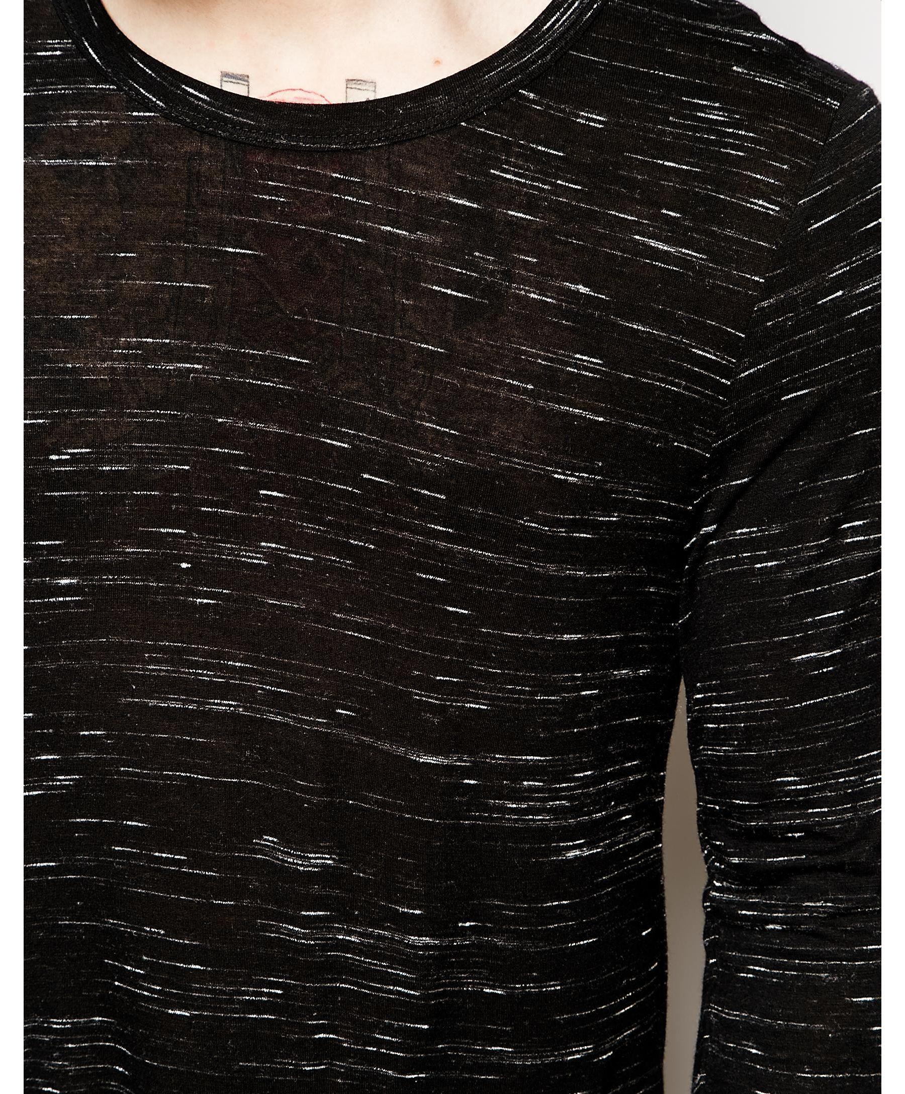 mens black longline shirt