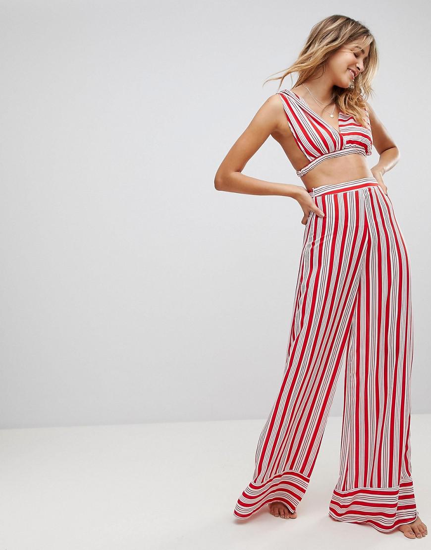 pretty little thing striped trousers