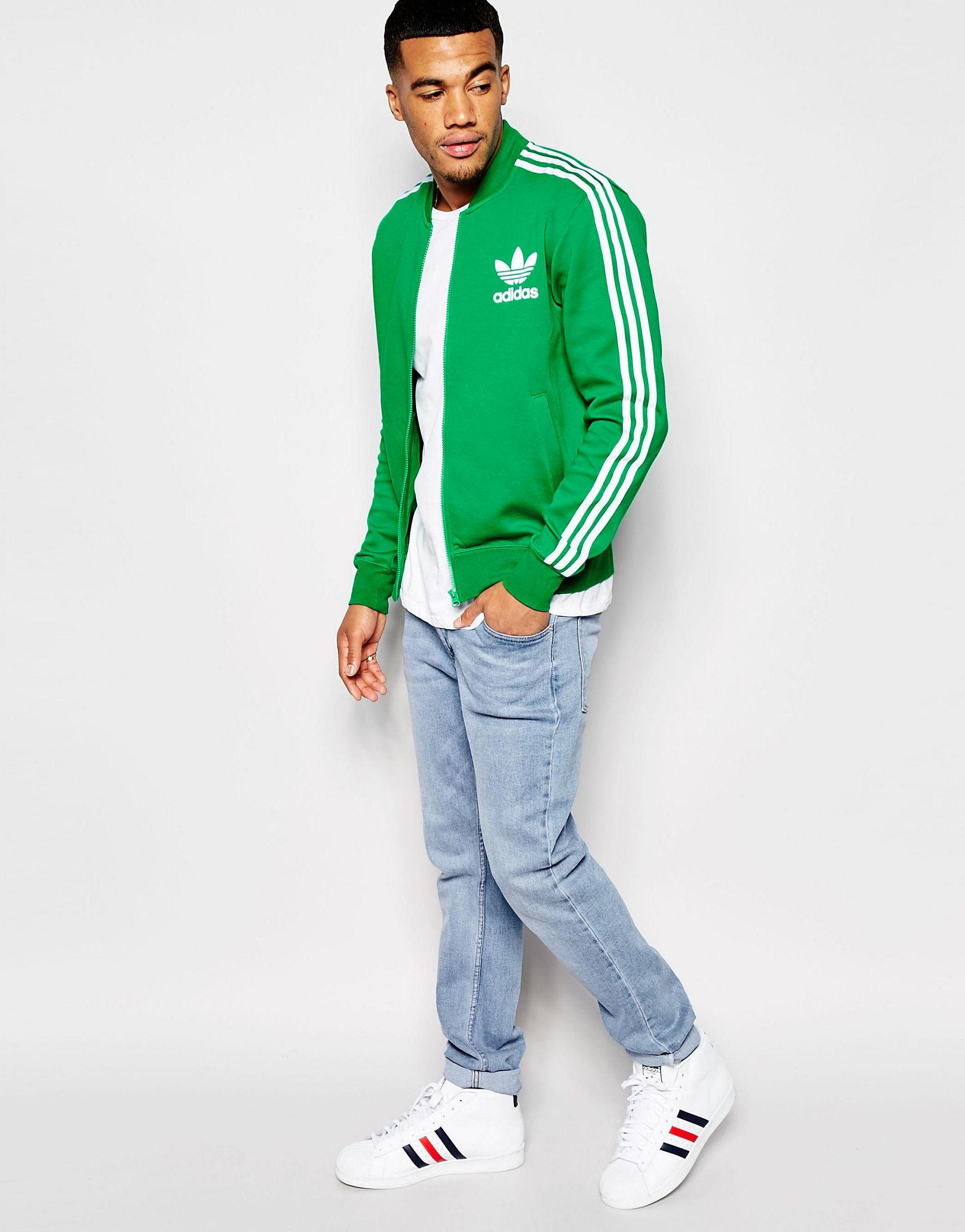 Lyst - Adidas Originals Adicolor Track Jacket In Green ...