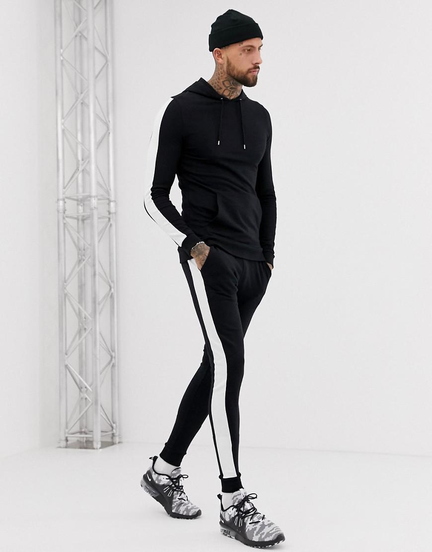 Lyst - Asos Tracksuit Muscle Hoodie/extreme Super Skinny joggers In ...
