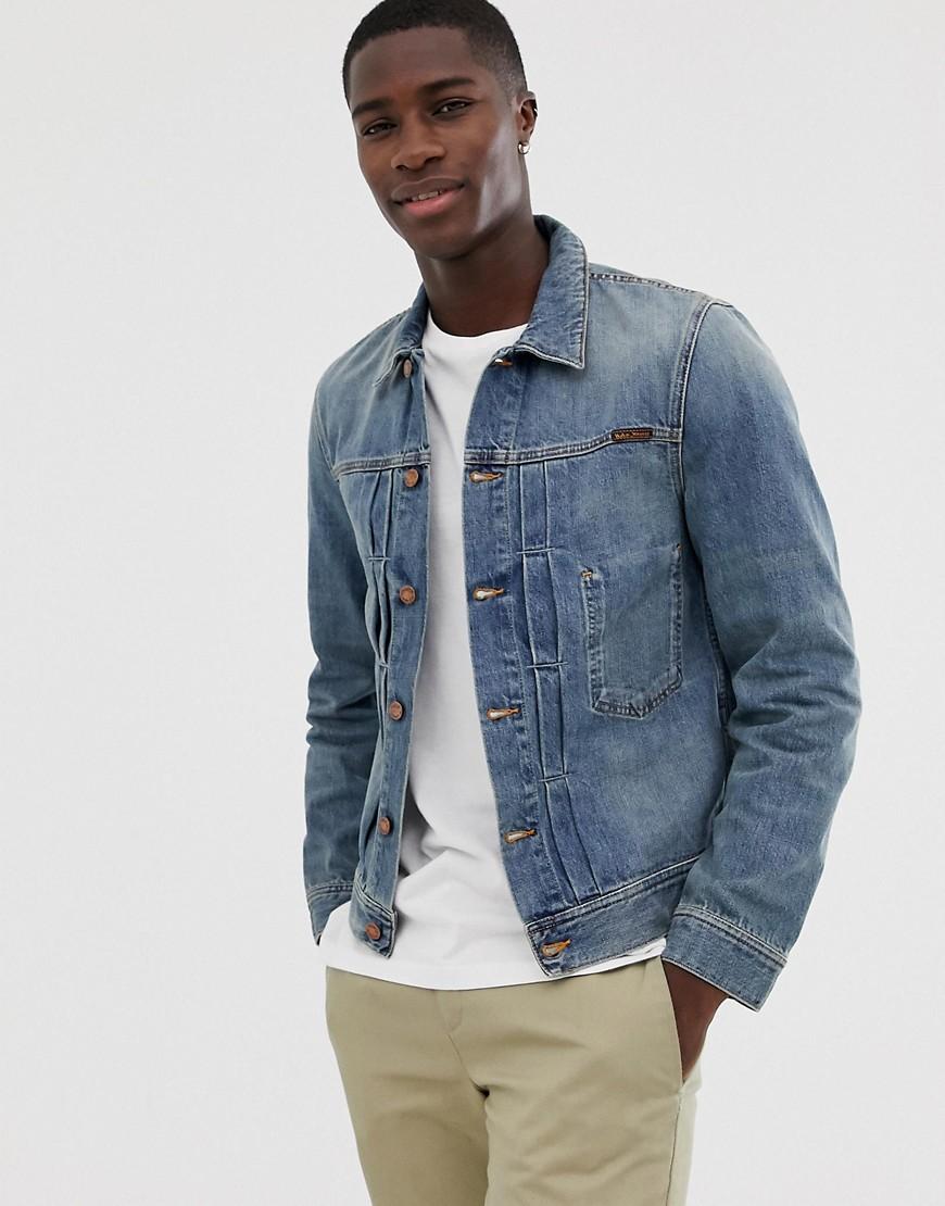 Lyst - Nudie Jeans Co Sunny Denim Jacket In Mid Stone in Blue for Men