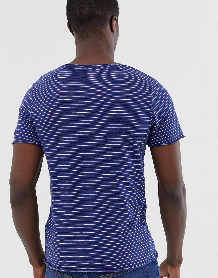 navy scoop neck top