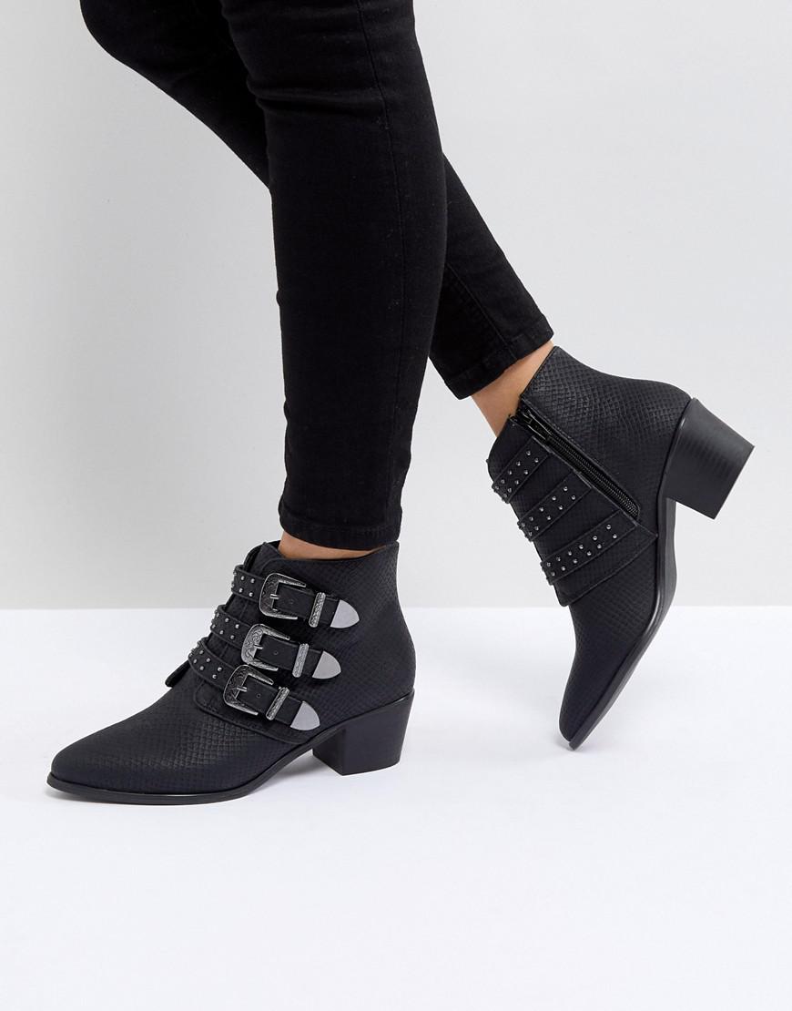 coloris Selfridge style Noir Bottes Lyst Miss western en PwAAzpqY