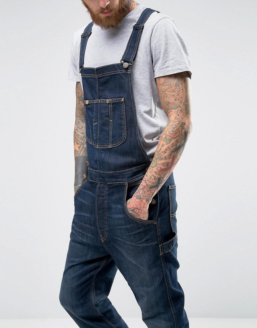 Lee jeans Bib Dungarees Tapered Fast Blue in Blue for Men | Lyst